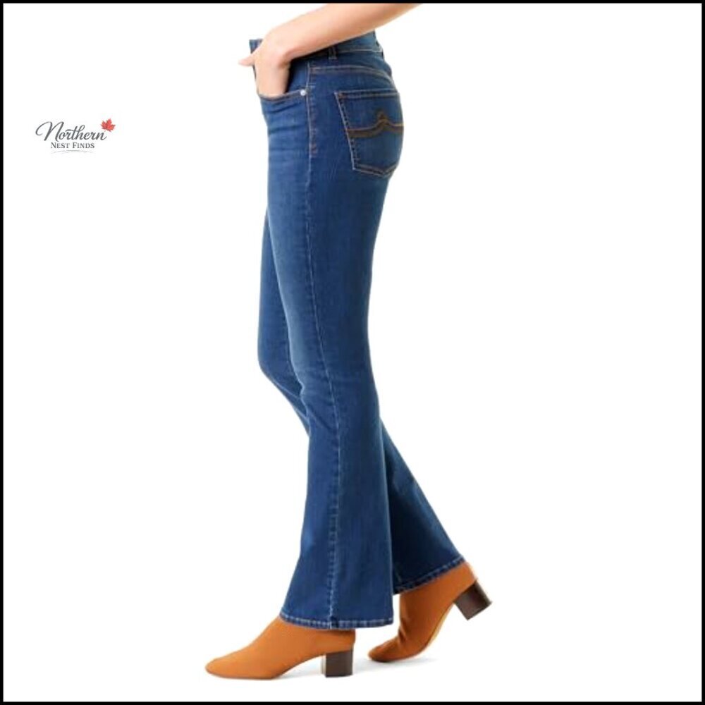 High Rise Boot Cut Jeans with Tummy Control Stretch - Picture 2 of 4